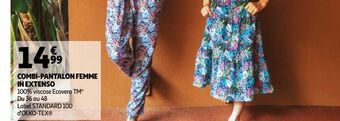 Auchan Combi-pantalon femme in extenso offre