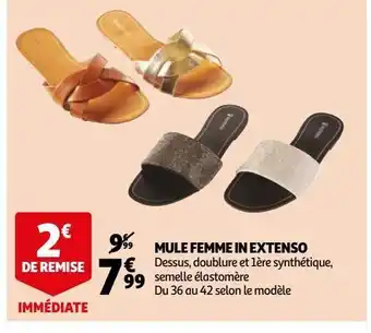 Auchan Mule femme in extenso offre