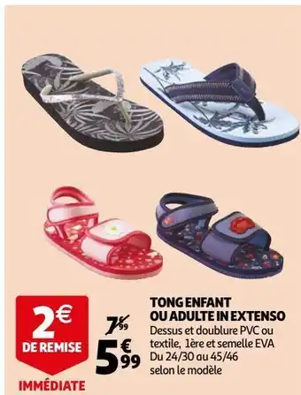 Auchan Tong enfant ou adulte in extenso offre