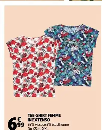 Auchan Tee-shirt femme in extenso offre