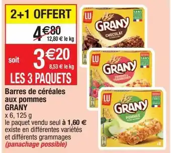 Migros Barres de céréales offre