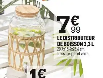 Centrakor Le Distributeur de Boisson 3,3 L offre