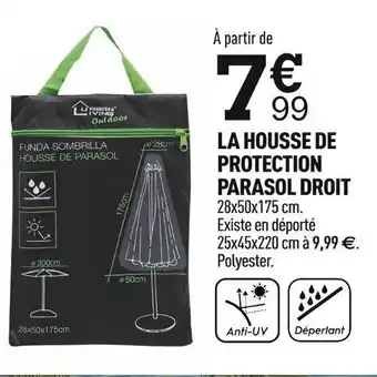 Centrakor La Housse de Protection Parasol Droit offre