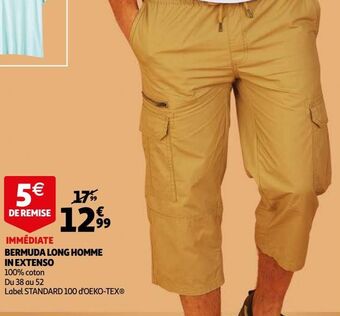 Auchan Bermuda long homme in extenso offre