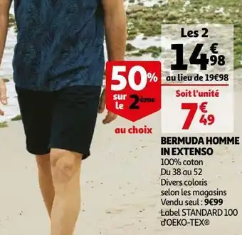 Auchan Bermuda homme in extenso offre