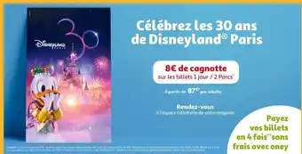 Auchan Célébrez les 30 ans de disneyland paris offre