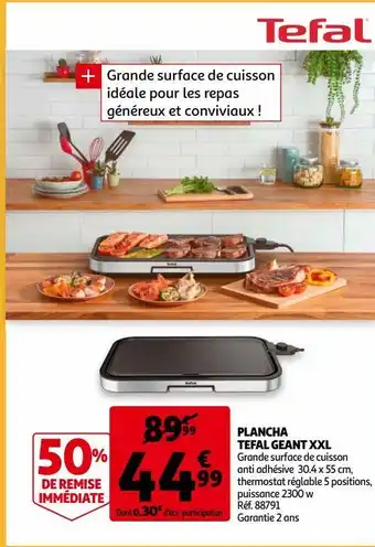Auchan Plancha tefal geant xxl offre