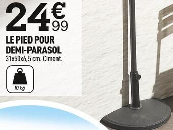 Centrakor Le pied pour demi-parasol offre