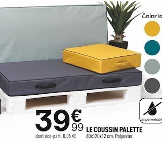 Centrakor Le coussin palette offre
