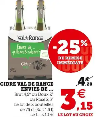 Super U Val de rance cidre envies de ... offre