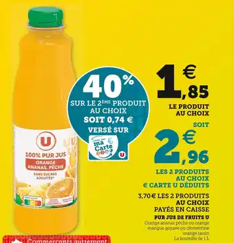 U Express U pur jus de fruits offre