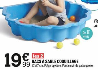 Centrakor Bacs à sable coquillage offre