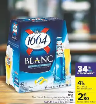 Carrefour Market 1664 bière offre