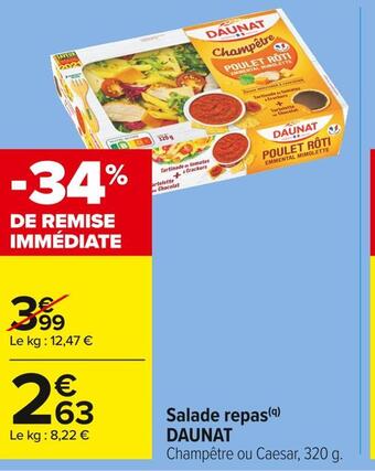 Carrefour Market Daunat salade repas offre