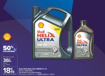 Carrefour Market Shell huile helix ultra 5w30 5 l+1 l offre