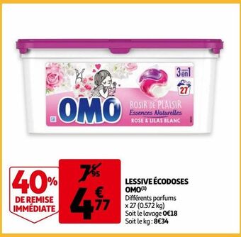 Auchan Lessive écodoses omo offre