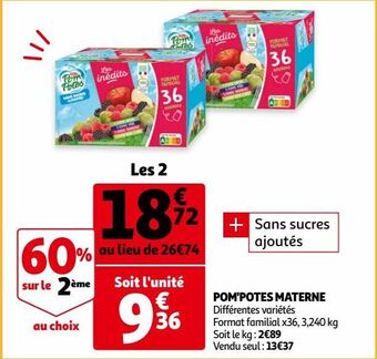Auchan Pom'potes materne offre