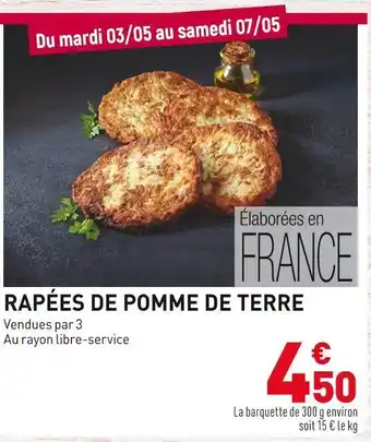 Grand Frais Rapées de pomme de terre offre