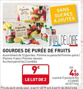 Grand Frais Gourdes de purée de fruits offre