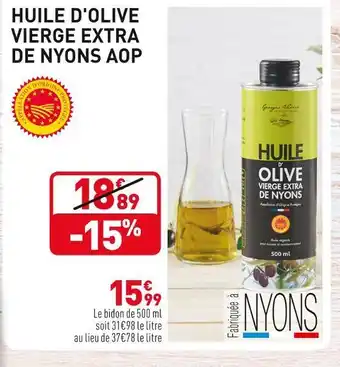 Grand Frais Huile d'olive vierge extra de nyons aop offre