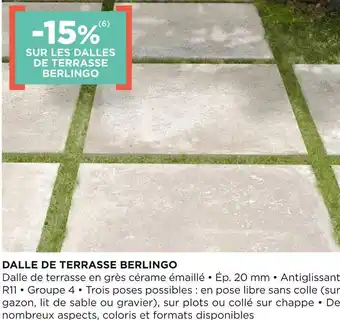 Bon plan sur les dalles de terrasse berlingo