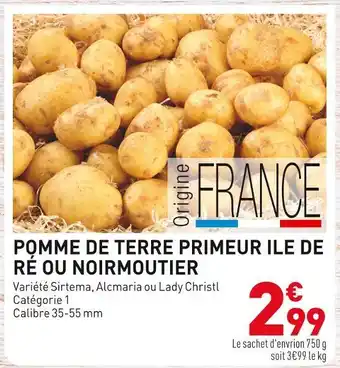 Pomme de terre primeur ile de ré ou noirmoutier