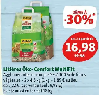 Maxi Zoo Multifit litières öko-comfort offre