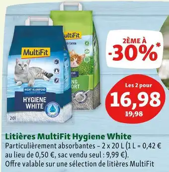 Multifit litières hygiene white