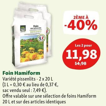 Maxi Zoo Hamiform foin offre