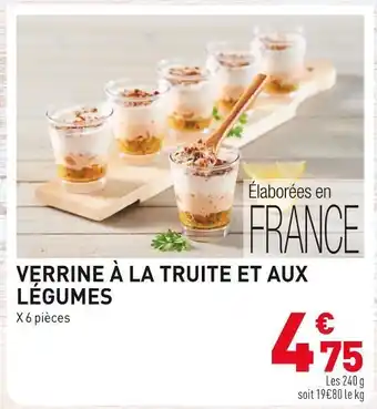 Verrine à la truite et aux légumes