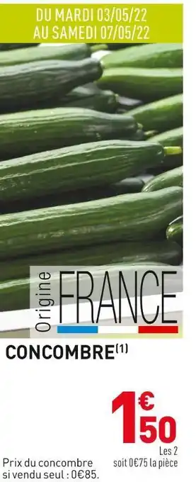 Grand Frais Concombre offre