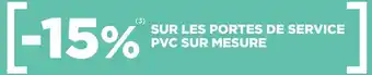 Lapeyre Bon plan sur les portes de service pvc sur mesure offre
