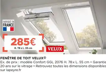 Lapeyre Velux fenêtre de toit offre