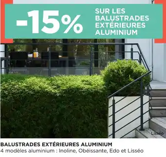 Bon plan sur les balustrades extérieures aluminium