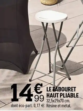 Centrakor Le tabouret haut pliable offre