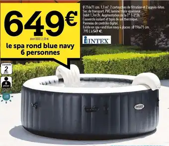 Intex le spa rond blue navy 6 personnes