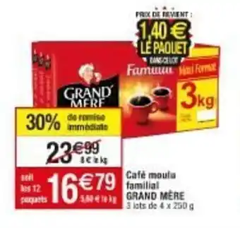 Migros Café moulu familial grand mère offre