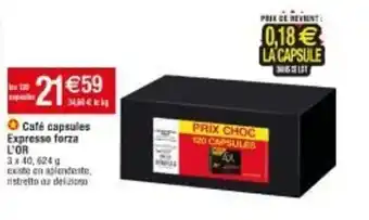 Migros Café capsules expresso forza L'OR offre