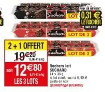 Rochers lait SUCHARD