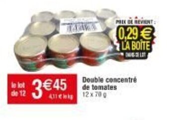 Migros Double concentré de tomates offre