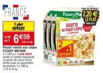 Migros Poulet risotto aux cèpes FLEURY MICHON offre
