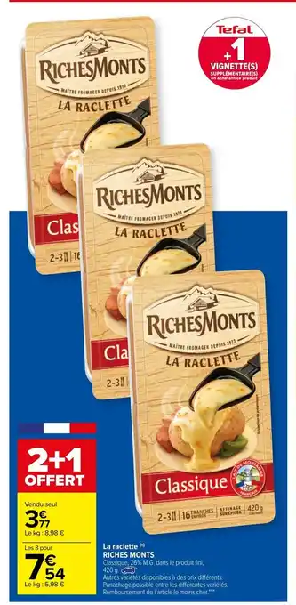 Carrefour La reclette Riches Monts offre
