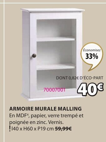 JYSK Armoire murale malling offre