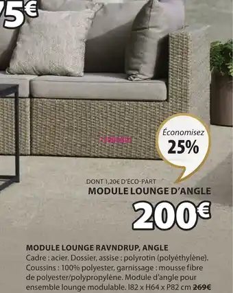 JYSK Module lounge ravndrup,angle offre