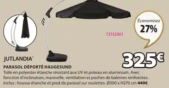 JYSK Jutlandia Parasol déporté haugesund offre