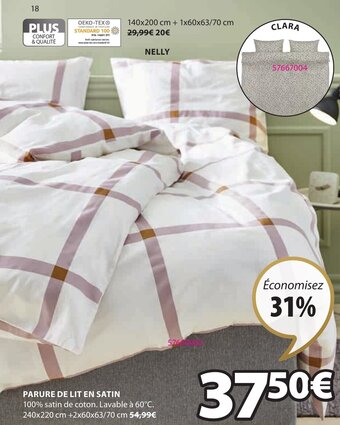 JYSK Parure de lit en satin offre