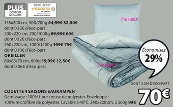 JYSK Couette 4 saisons saukampen offre