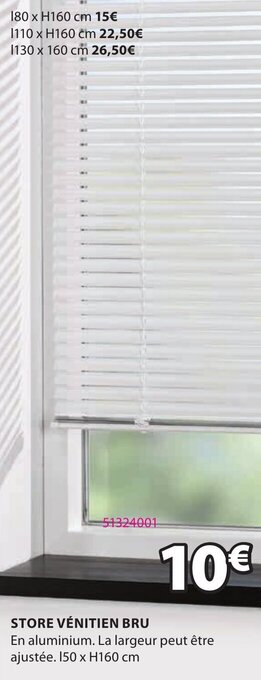 JYSK Store vénitien bru offre