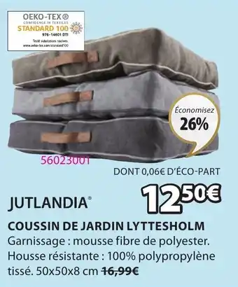 JYSK Justlandia Coussin de jardin lyttesholm offre