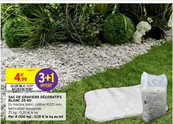 Intermarché Sac de graviers décoratifs blanc 25kg offre